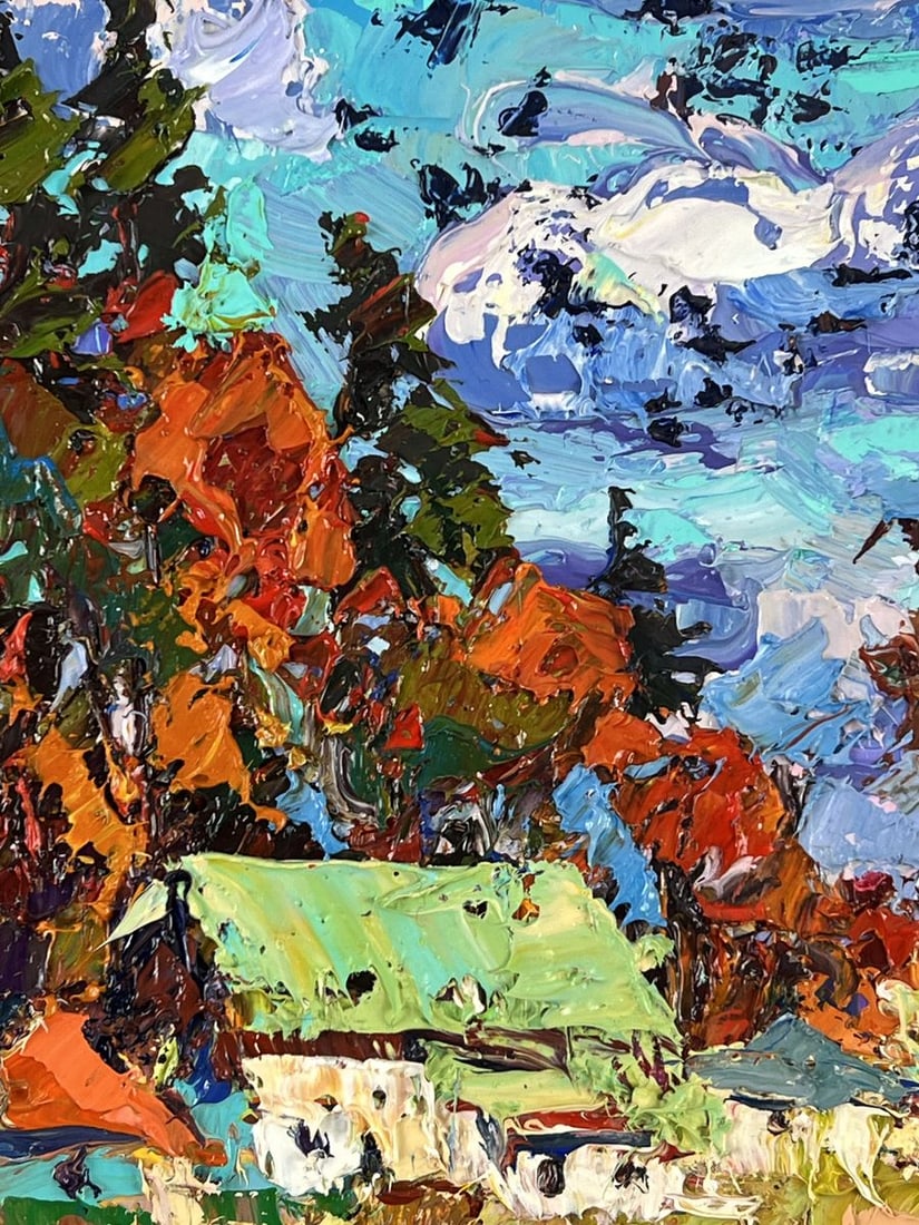 Oil painting Autumn in the Village Oksana Ivanyuk - 6