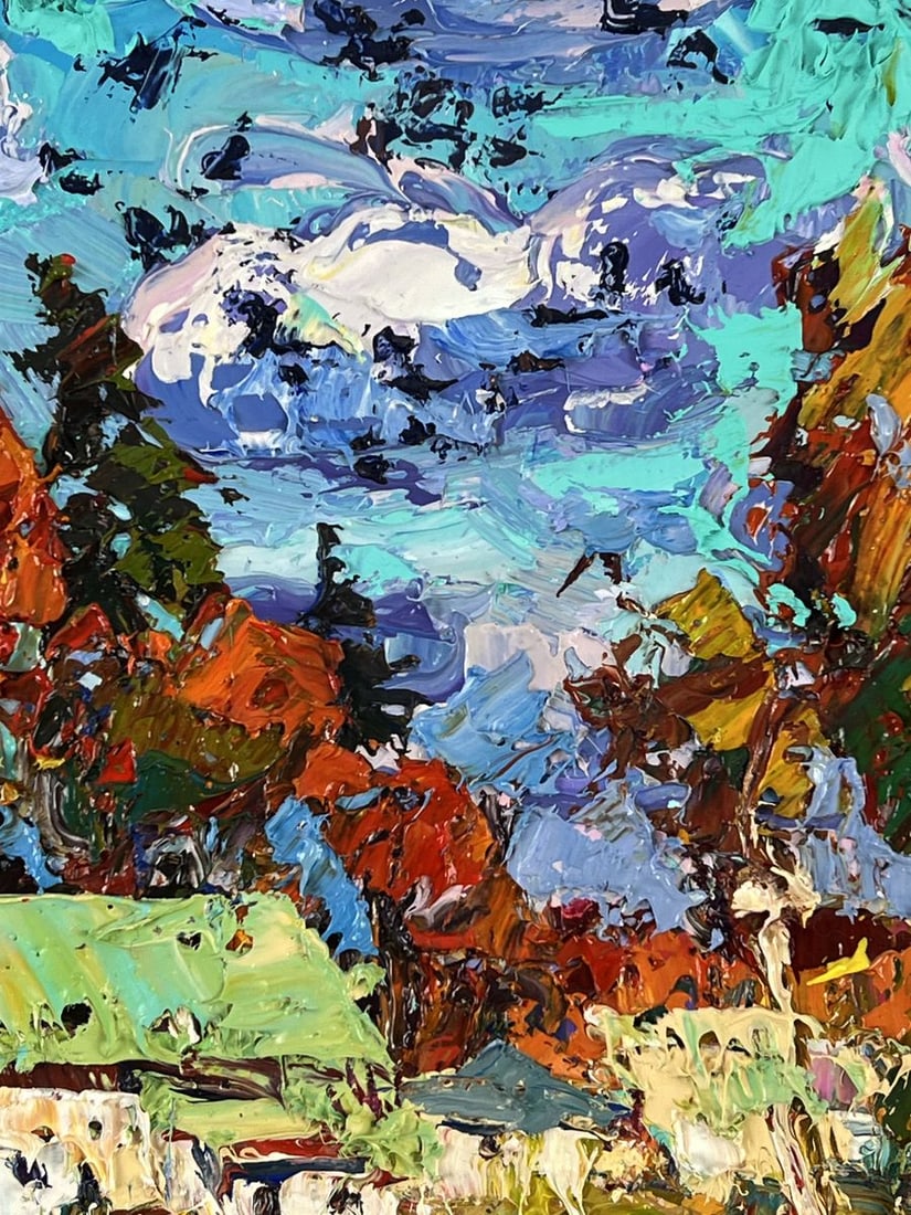 Oil painting Autumn in the Village Oksana Ivanyuk - 8