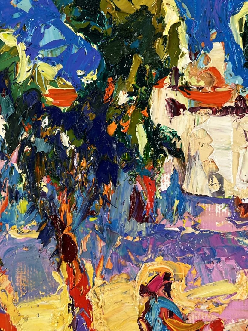 Oil painting Alley Park in the City Oleksiy Ivanyuk - 4