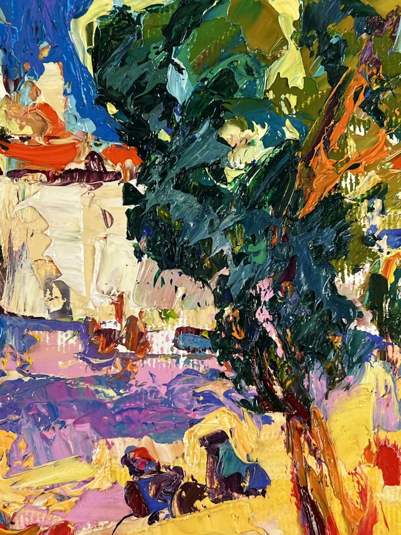 Oil painting Alley Park in the City Oleksiy Ivanyuk - 8