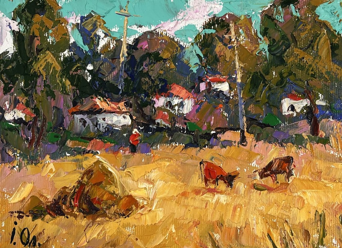 Oil painting Edge of the Village Oleksiy Ivanyuk - 3