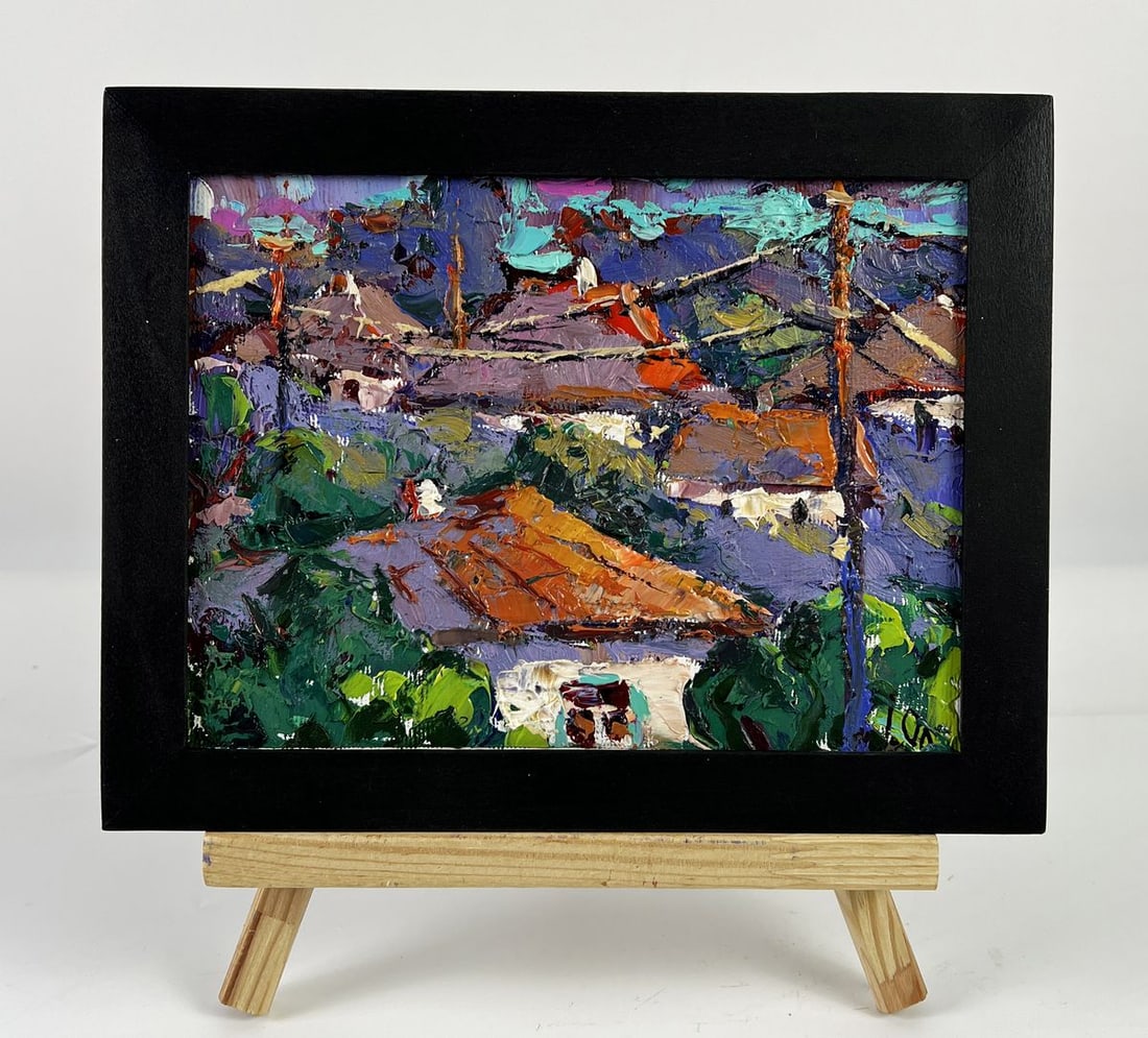 Oil painting Evening Over the Rooftops Oleksiy Ivanyuk (1 of 11)