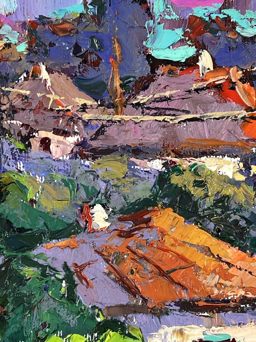 Oil painting Evening Over the Rooftops Oleksiy Ivanyuk - 4