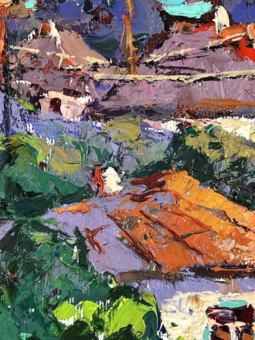 Oil painting Evening Over the Rooftops Oleksiy Ivanyuk - 5