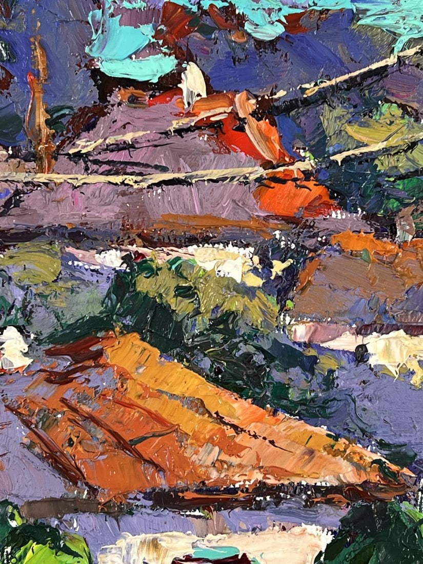Oil painting Evening Over the Rooftops Oleksiy Ivanyuk - 6