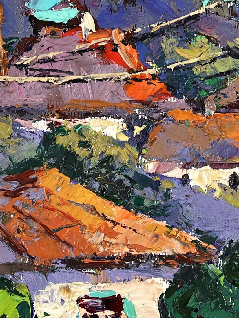 Oil painting Evening Over the Rooftops Oleksiy Ivanyuk - 7