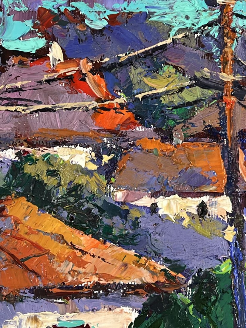 Oil painting Evening Over the Rooftops Oleksiy Ivanyuk - 8
