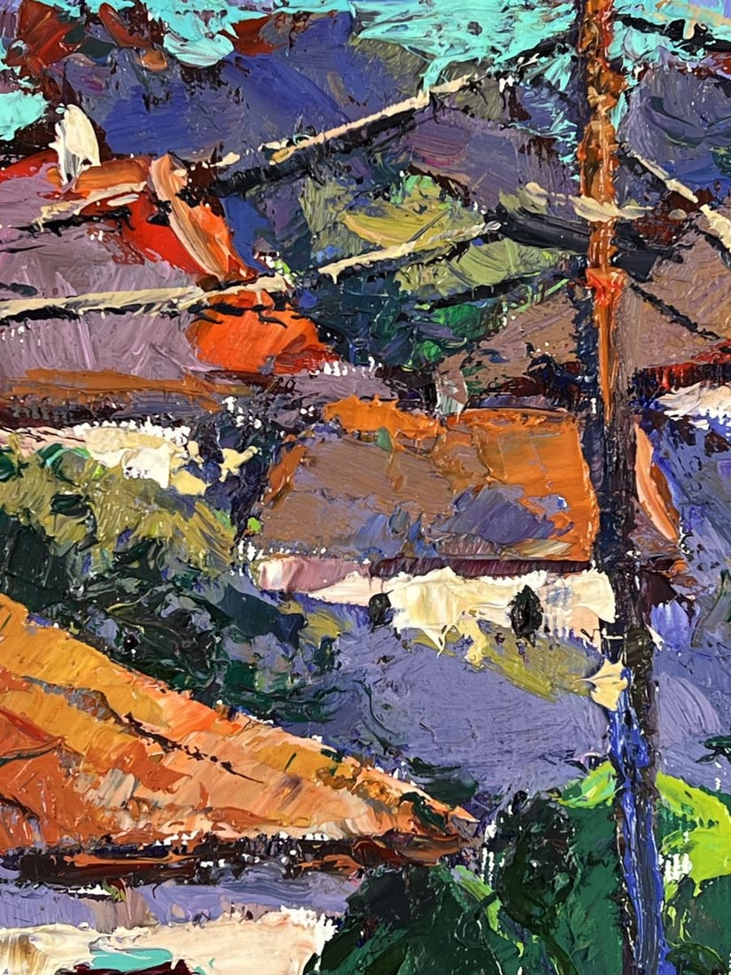 Oil painting Evening Over the Rooftops Oleksiy Ivanyuk - 9