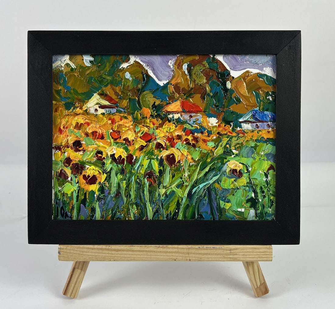Oil painting Sunflower Field in the Village Oleksiy Ivanyuk (1 of 11)