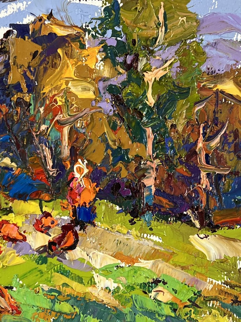 Oil painting Sunny Day in the Village Oksana Ivanyuk - 10