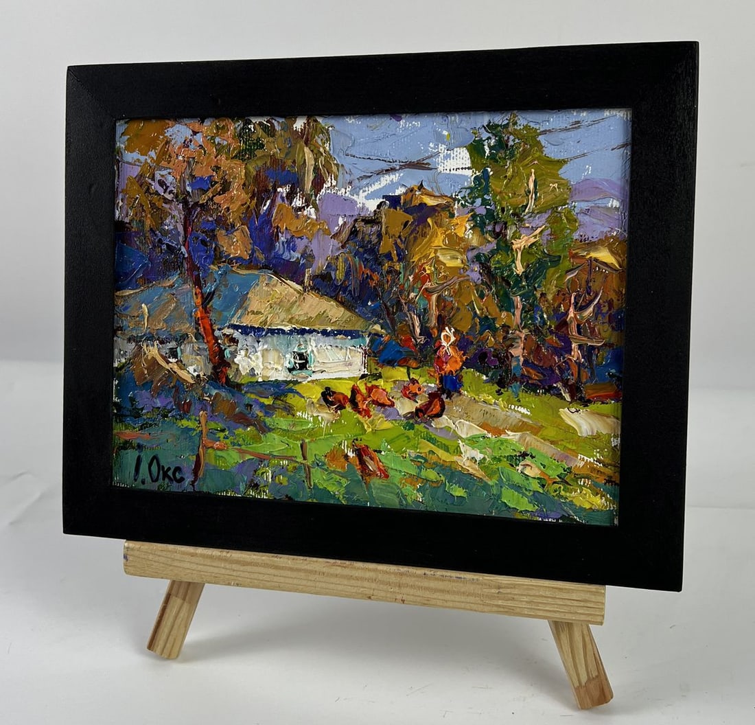 Oil painting Sunny Day in the Village Oksana Ivanyuk - 2