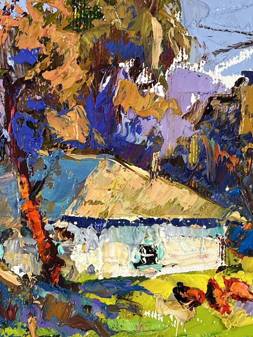 Oil painting Sunny Day in the Village Oksana Ivanyuk - 4