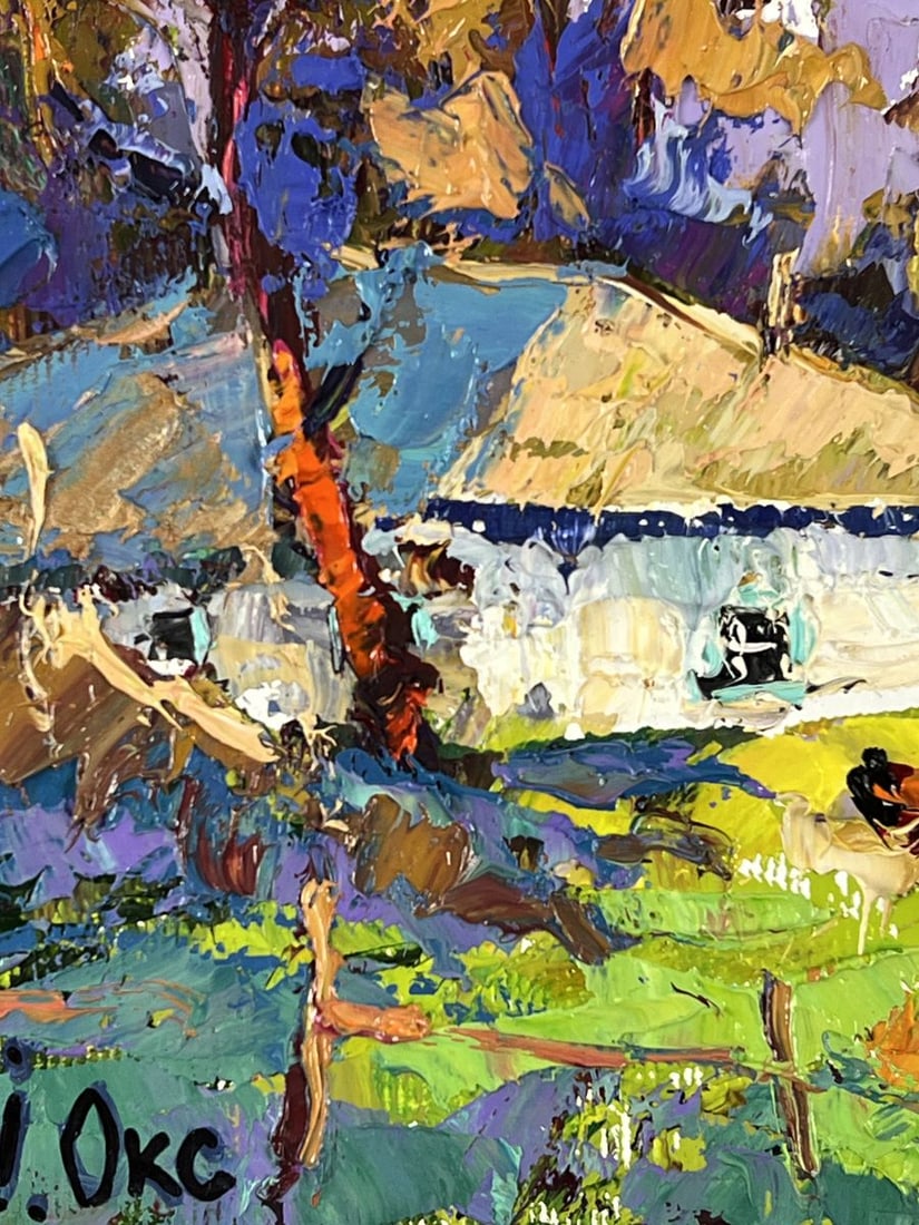 Oil painting Sunny Day in the Village Oksana Ivanyuk - 5