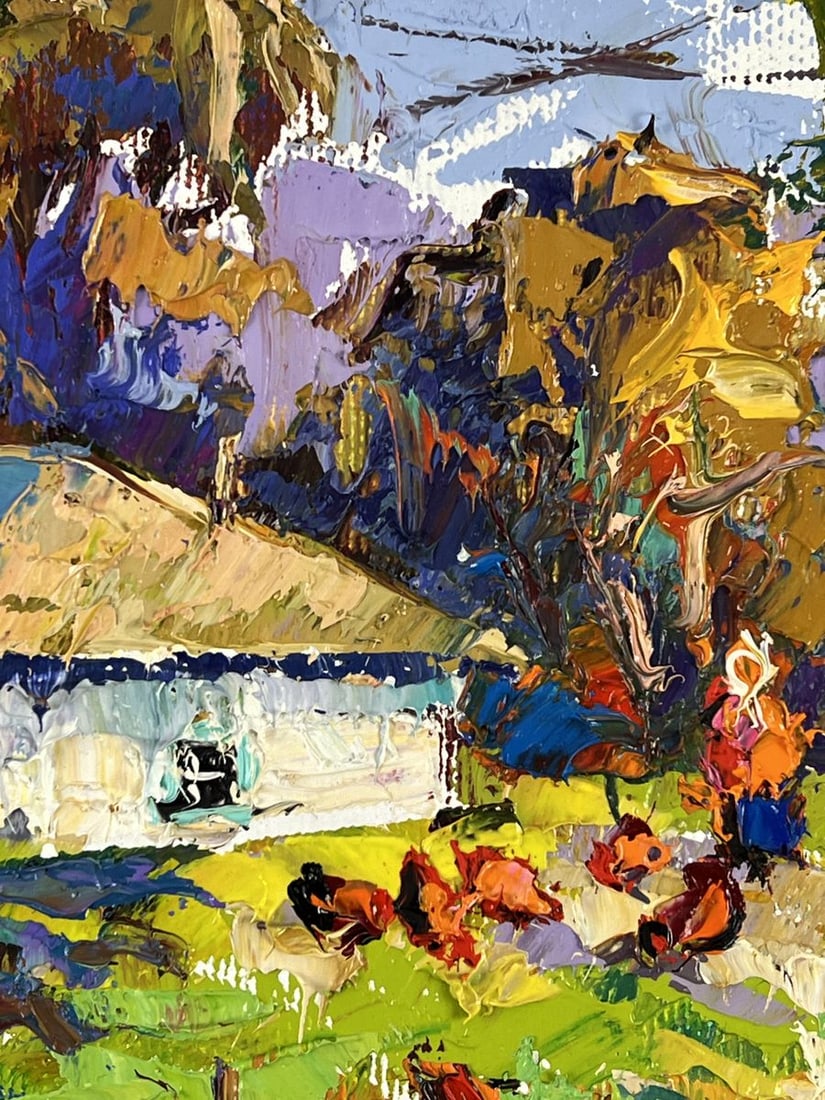 Oil painting Sunny Day in the Village Oksana Ivanyuk - 6