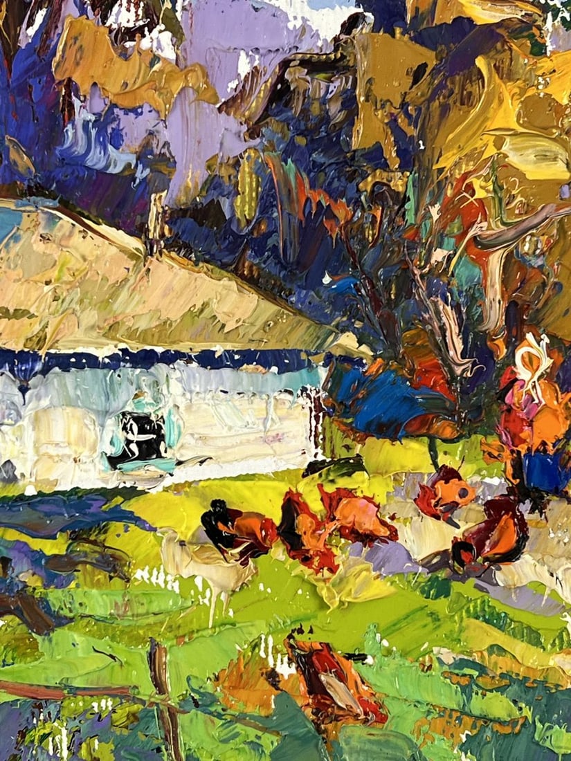 Oil painting Sunny Day in the Village Oksana Ivanyuk - 7