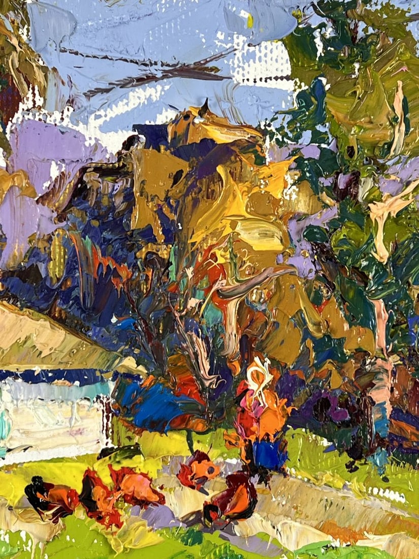 Oil painting Sunny Day in the Village Oksana Ivanyuk - 8
