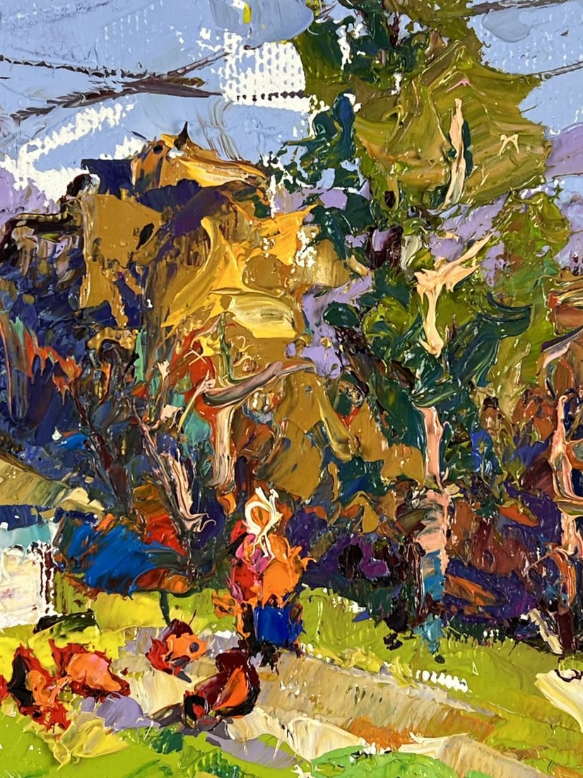 Oil painting Sunny Day in the Village Oksana Ivanyuk - 9