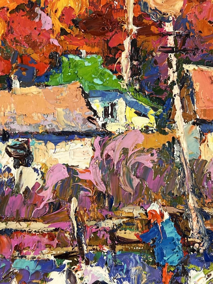 Oil painting A Warm Day Among the Houses Oksana Ivanyuk - 8