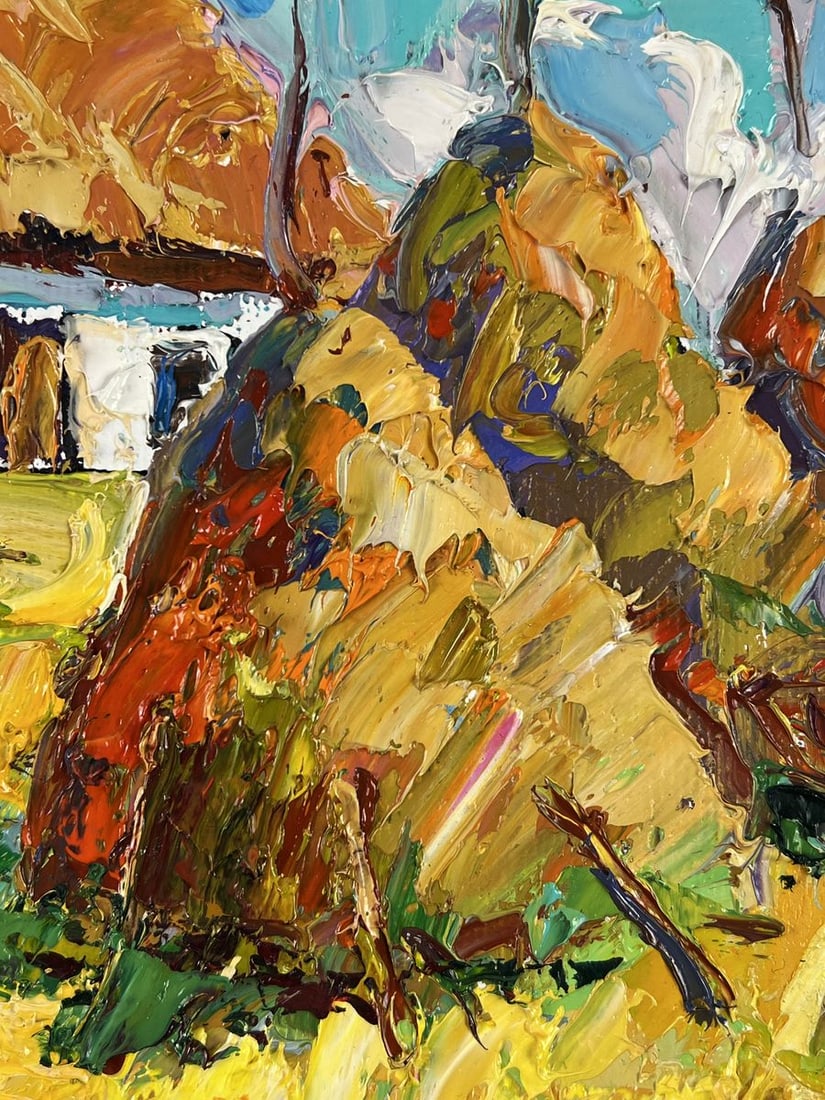 Oil painting The Sun Came Out Over the Village Oksana Ivanyuk - 10