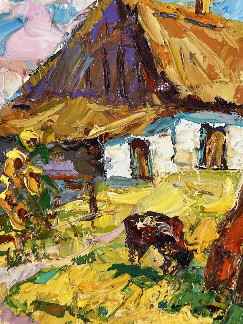 Oil painting The Sun Came Out Over the Village Oksana Ivanyuk - 6