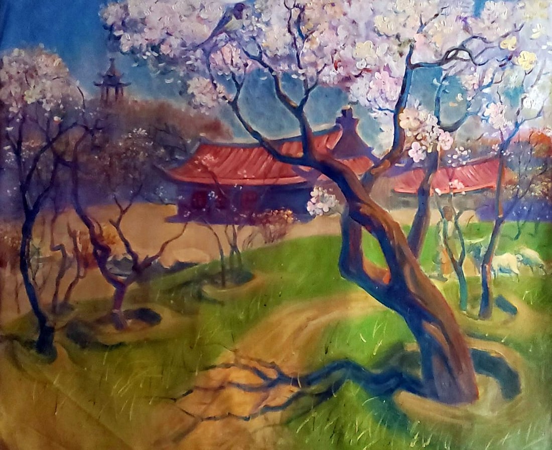 Oil painting Spring in China Daniil Litvinov: Title: Oil painting Spring in China Daniil Litvinov Description: Litv 1273 *** ABOUT THIS PAINTING *** * TITLE: "Spring in China" * ARTISTS: Daniil Litvinov * SIZE: 118x98 cm/'46.45x38.58 inches' *
