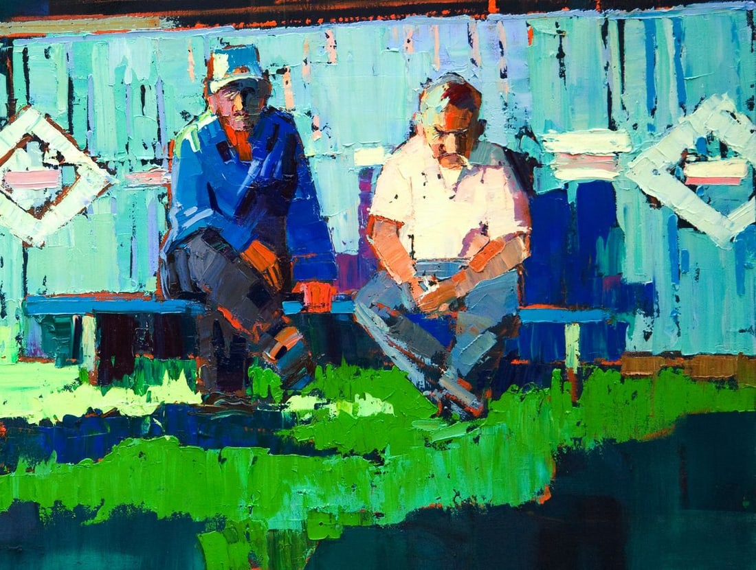 Oil painting The Gate and the Dog Natalia Korf-Ivaniuk - 5