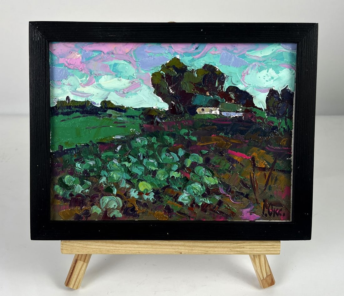 Oil painting Vegetable Garden in Front of the House Oksana Ivanyuk: Title: Oil painting Vegetable Garden in Front of the House Oksana Ivanyuk Description: AAA6280 *** ABOUT THIS PAINTING *** * TITLE: "Vegetable Garden in Front of the House" * ARTISTS: Oksana Ivanyuk *