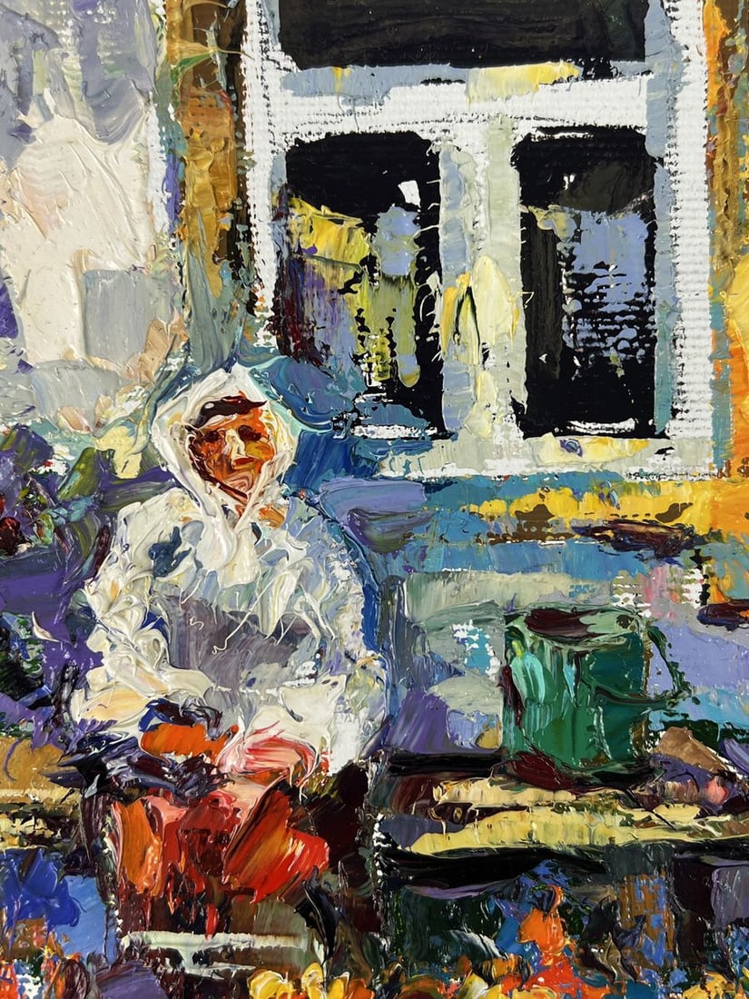 Oil painting Flower garden near the house Oksana Ivanyuk - 6