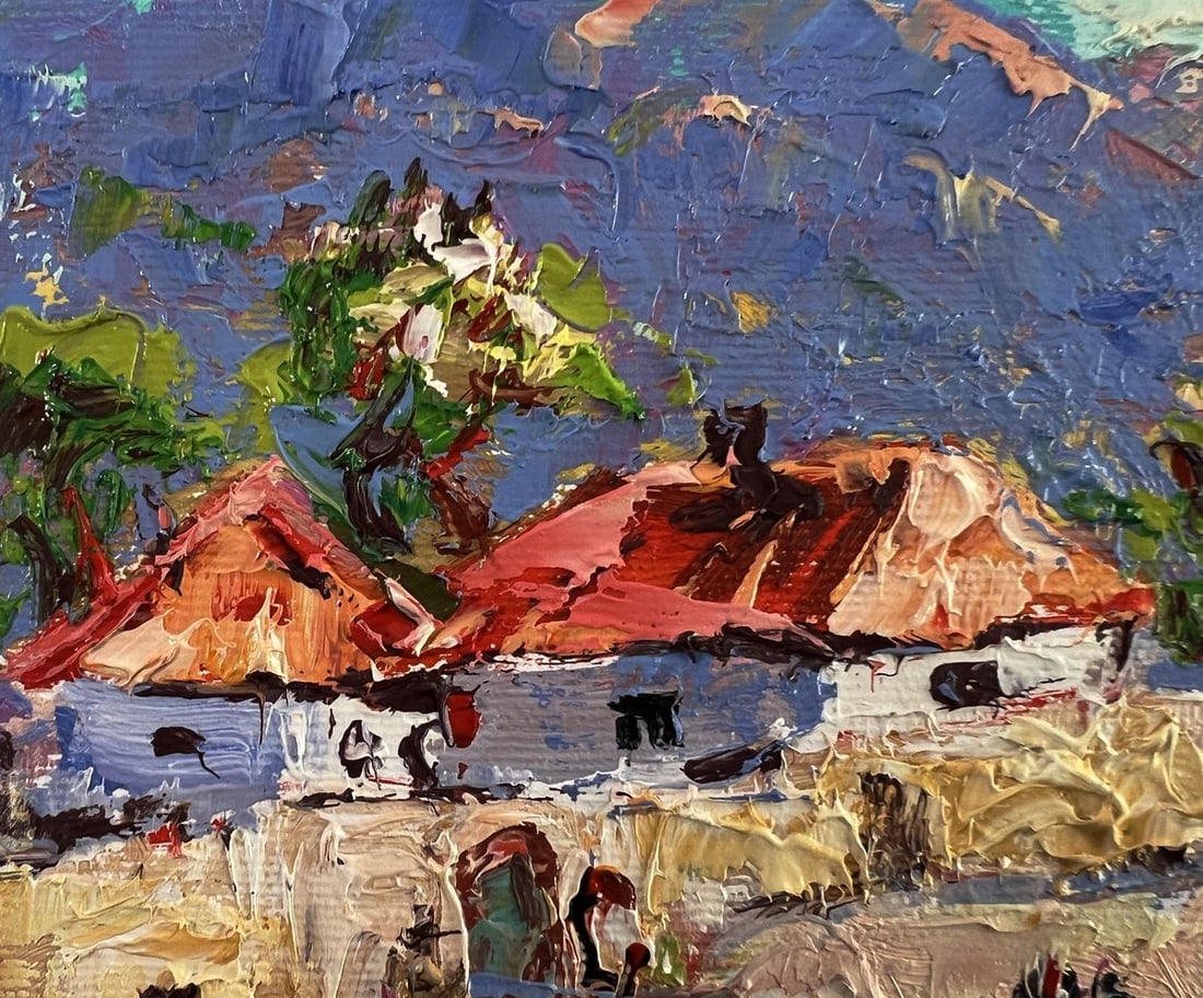 Oil painting Sunny village street Oleksiy Ivanyuk - 4