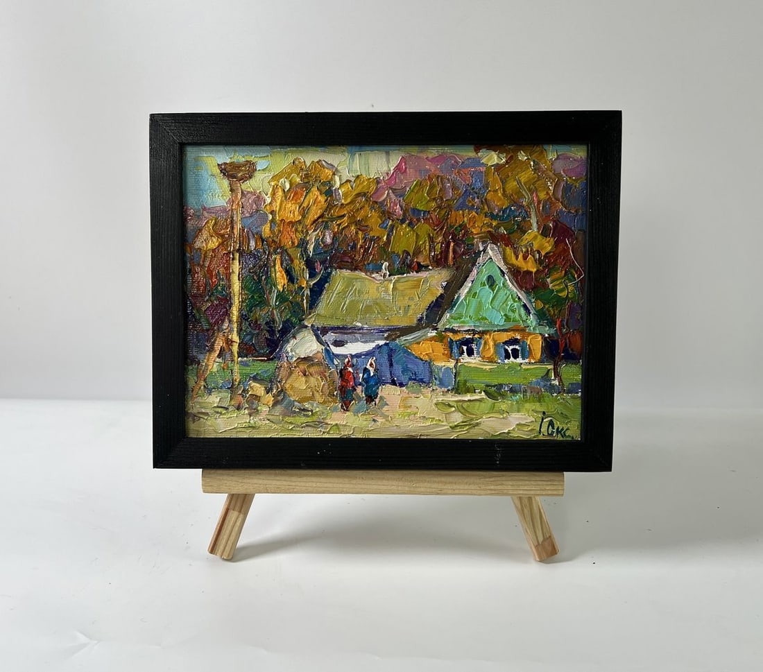 Oil painting Neighbor's house Oksana Ivanyuk: Title: Oil painting Neighbor's house Oksana Ivanyuk Description: AAA5916 *** ABOUT THIS PAINTING *** * TITLE: "Neighbor's house" * ARTISTS: Oksana Ivanyuk * SIZE: 15x20 cm/5.90x7.87 inches' * MEDIUM: