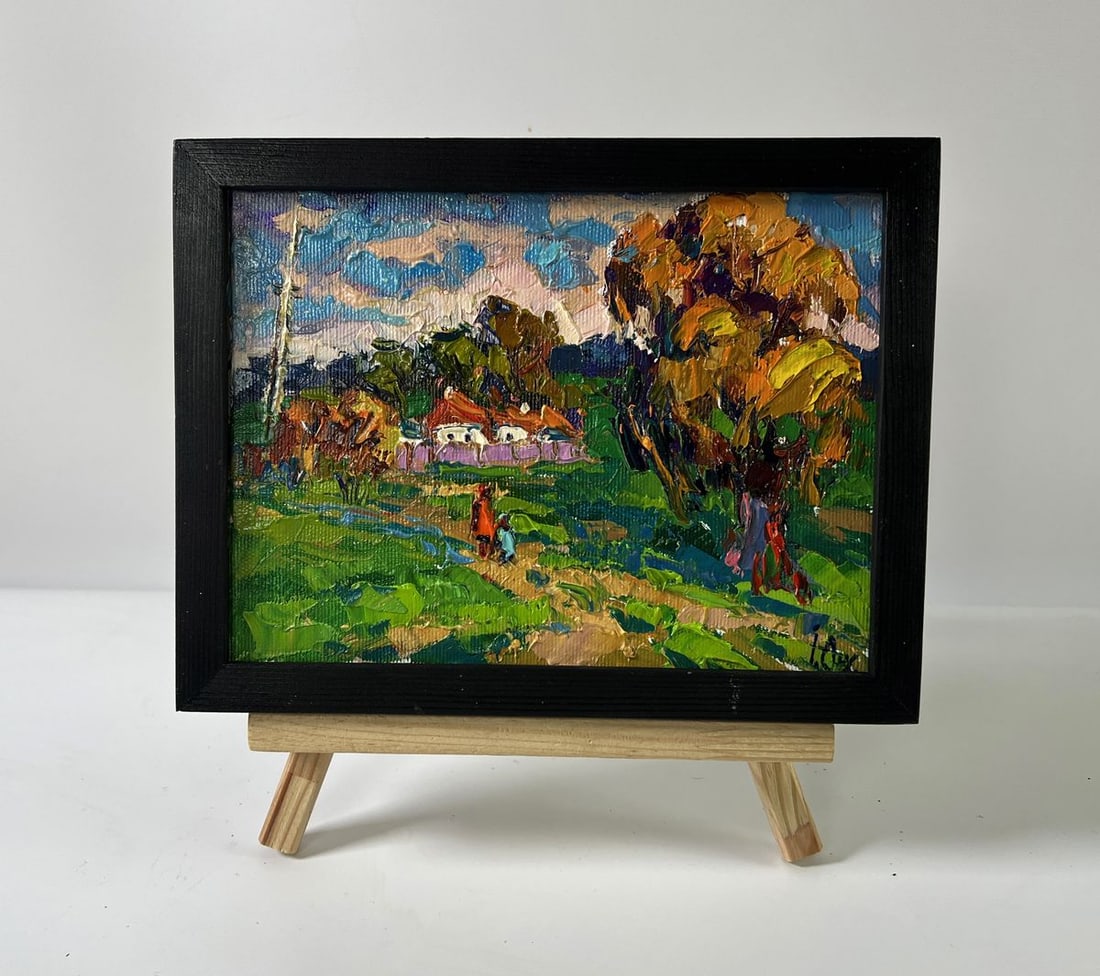 Oil painting Outside the village Oksana Ivanyuk: Title: Oil painting Outside the village Oksana Ivanyuk Description: AAA5928 *** ABOUT THIS PAINTING *** * TITLE: "Outside the village" * ARTISTS: Oksana Ivanyuk * SIZE: 15x20 cm/5.90x7.87 inches' *
