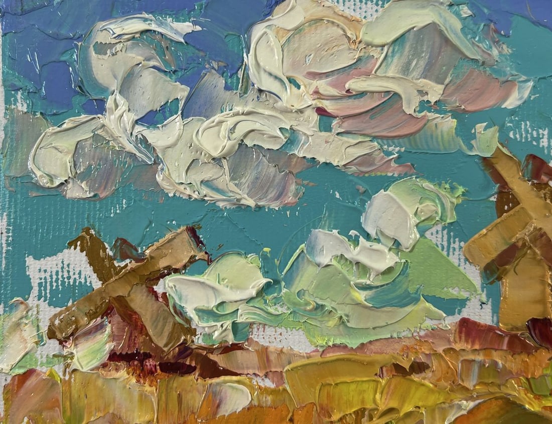 Oil painting Mills outside the village Oleksiy Ivanyuk - 7