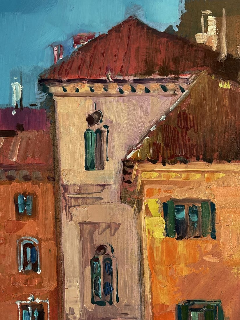 Oil painting City with a river Yuriy Suprunchuk - 5