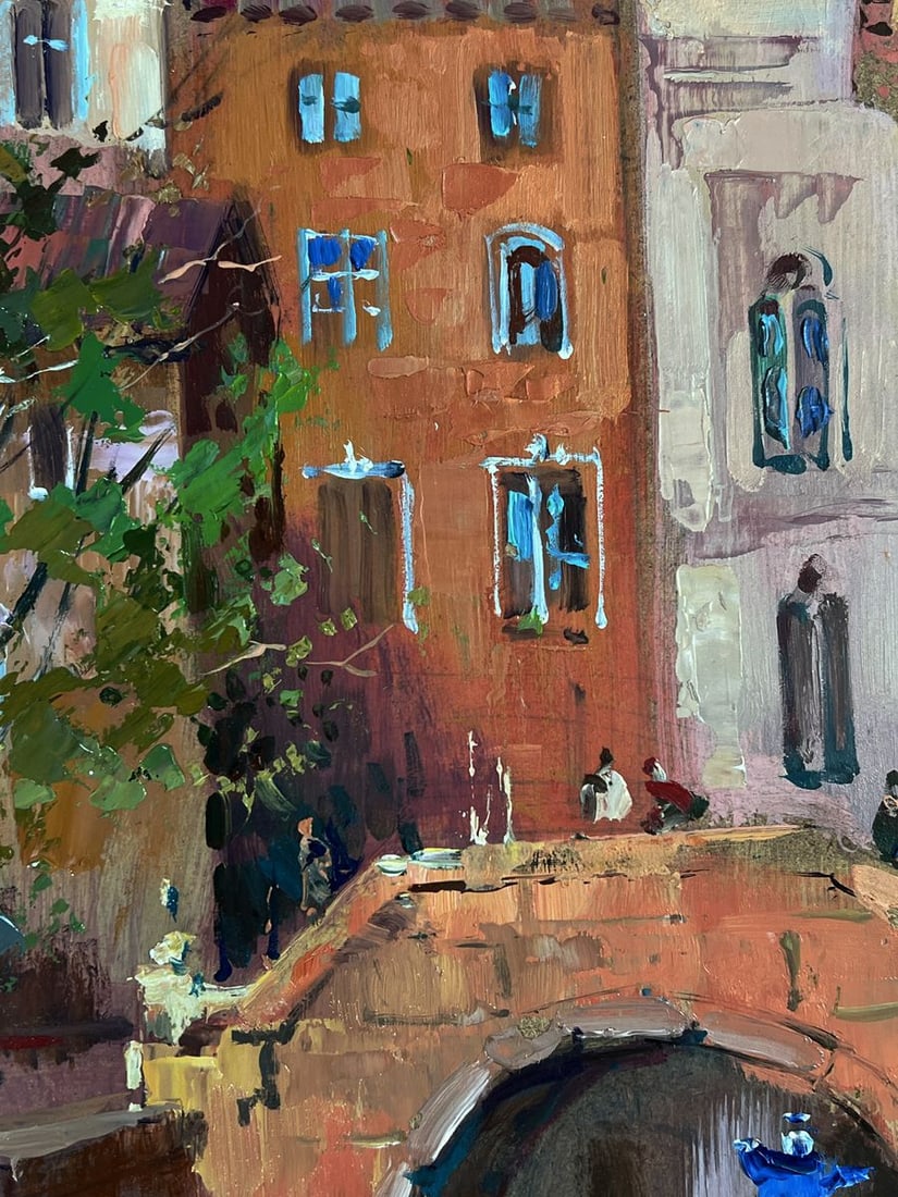 Oil painting City with a river Yuriy Suprunchuk - 8