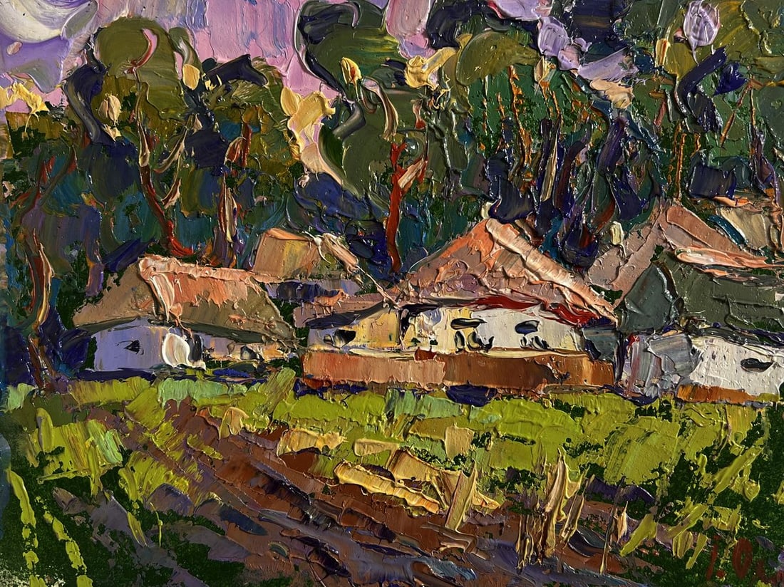 Oil painting On the edge of the village Alex Kalenyuk - 3
