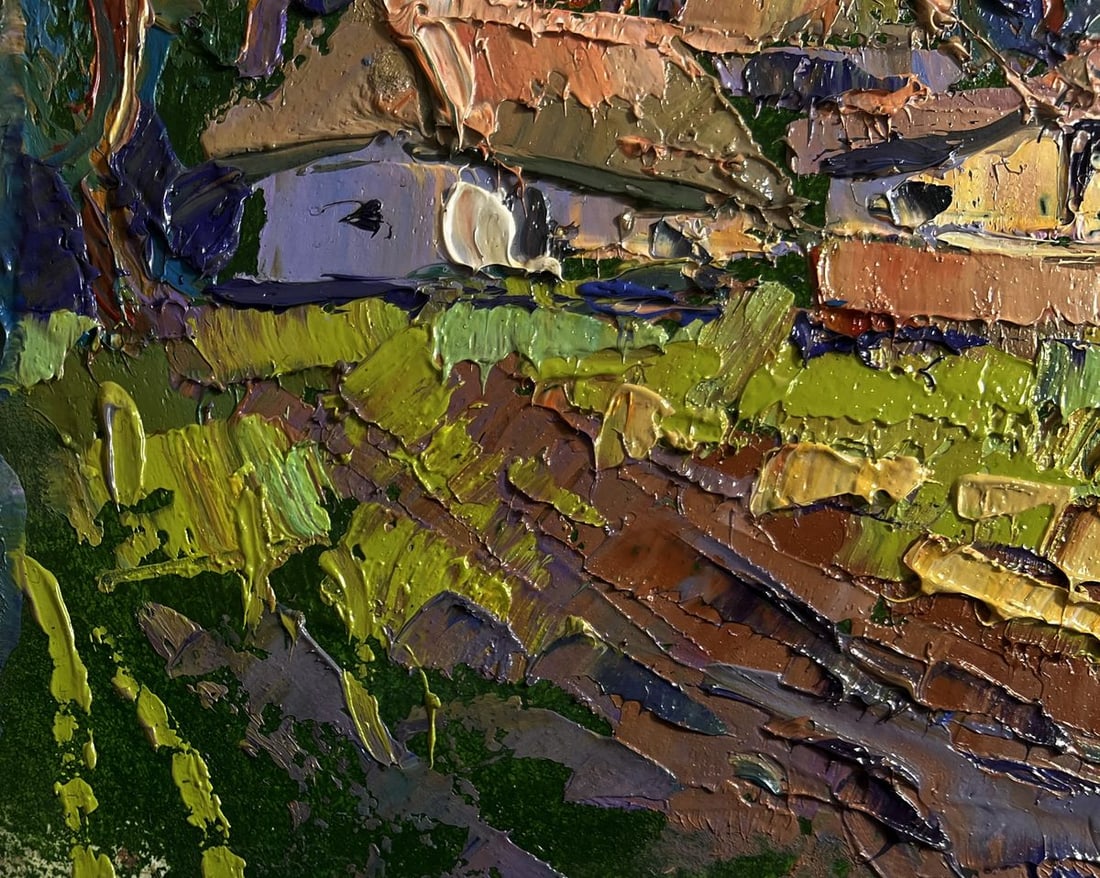 Oil painting On the edge of the village Alex Kalenyuk - 5