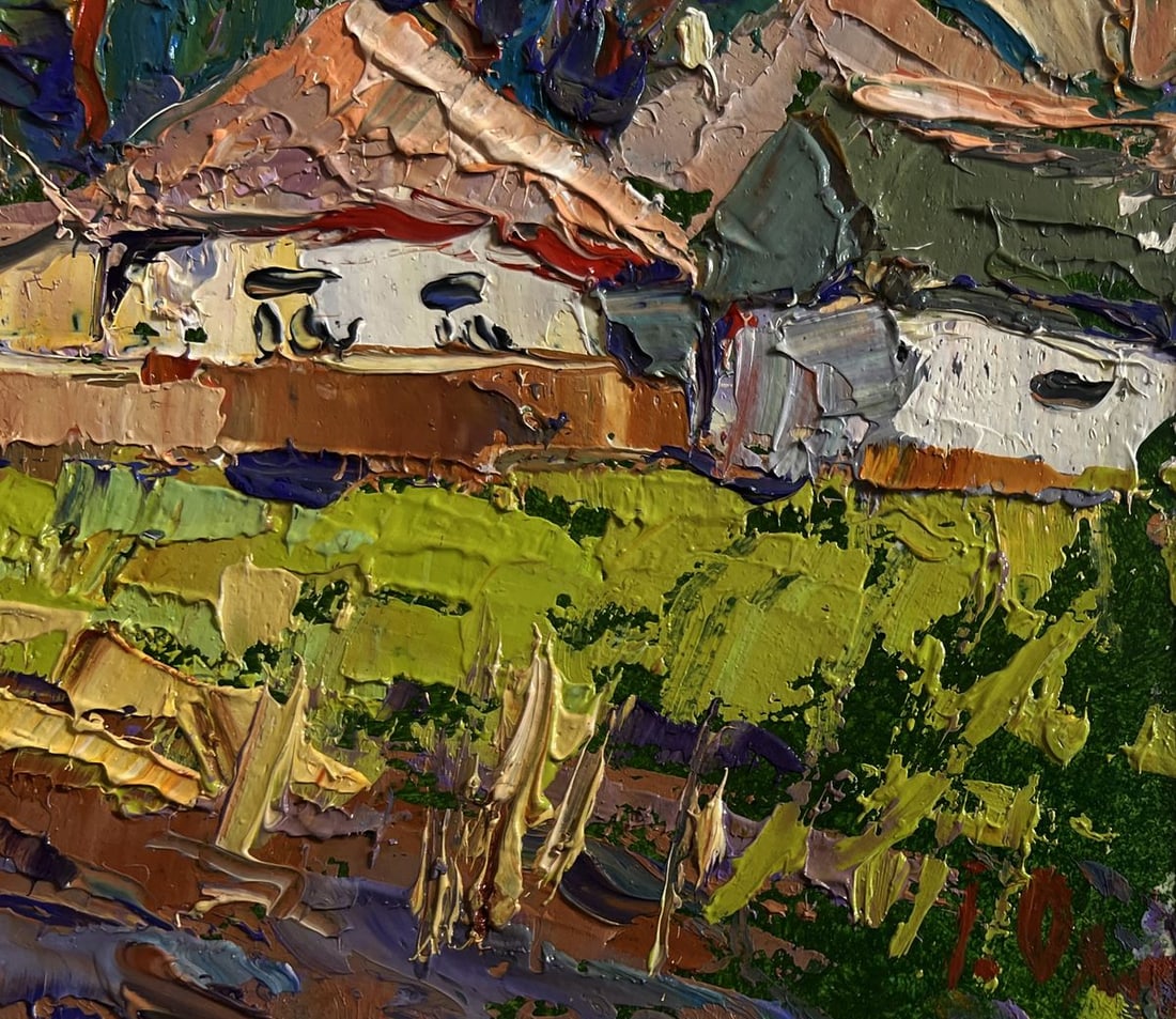Oil painting On the edge of the village Alex Kalenyuk - 7