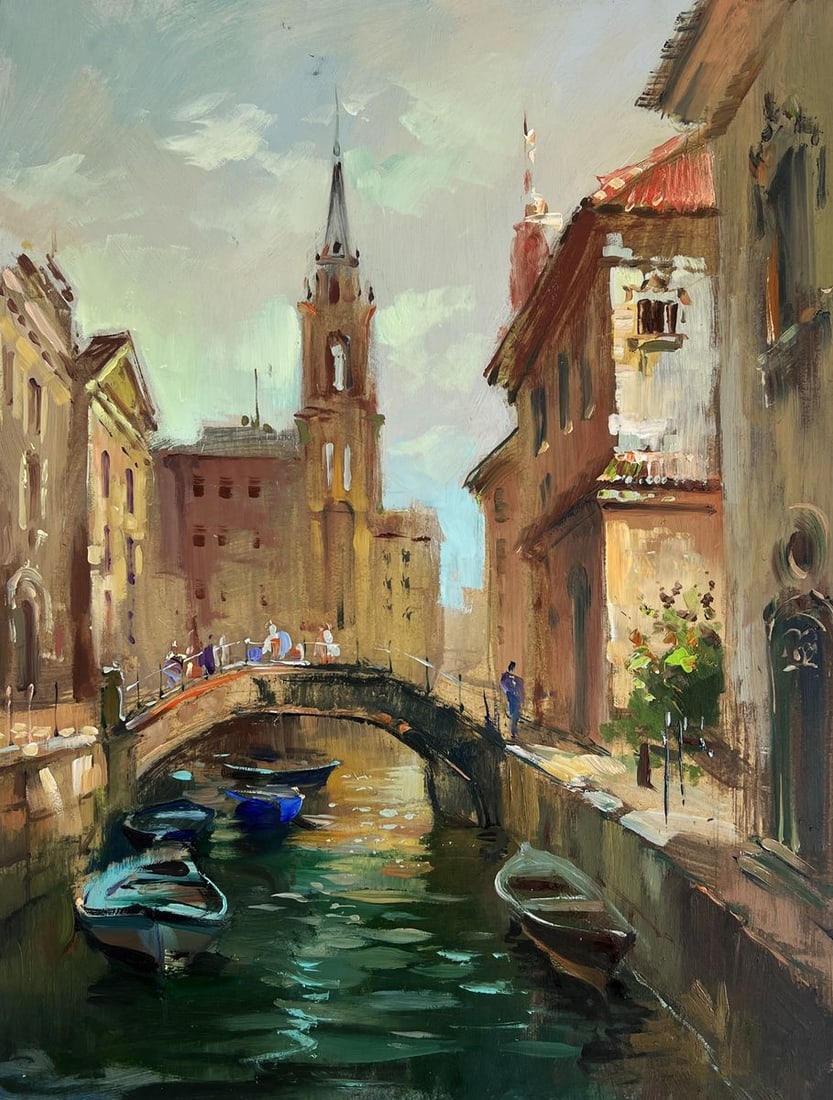Oil painting The busy streets of Venice Yuriy Suprunchuk - 3