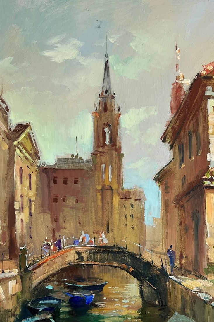 Oil painting The busy streets of Venice Yuriy Suprunchuk - 9