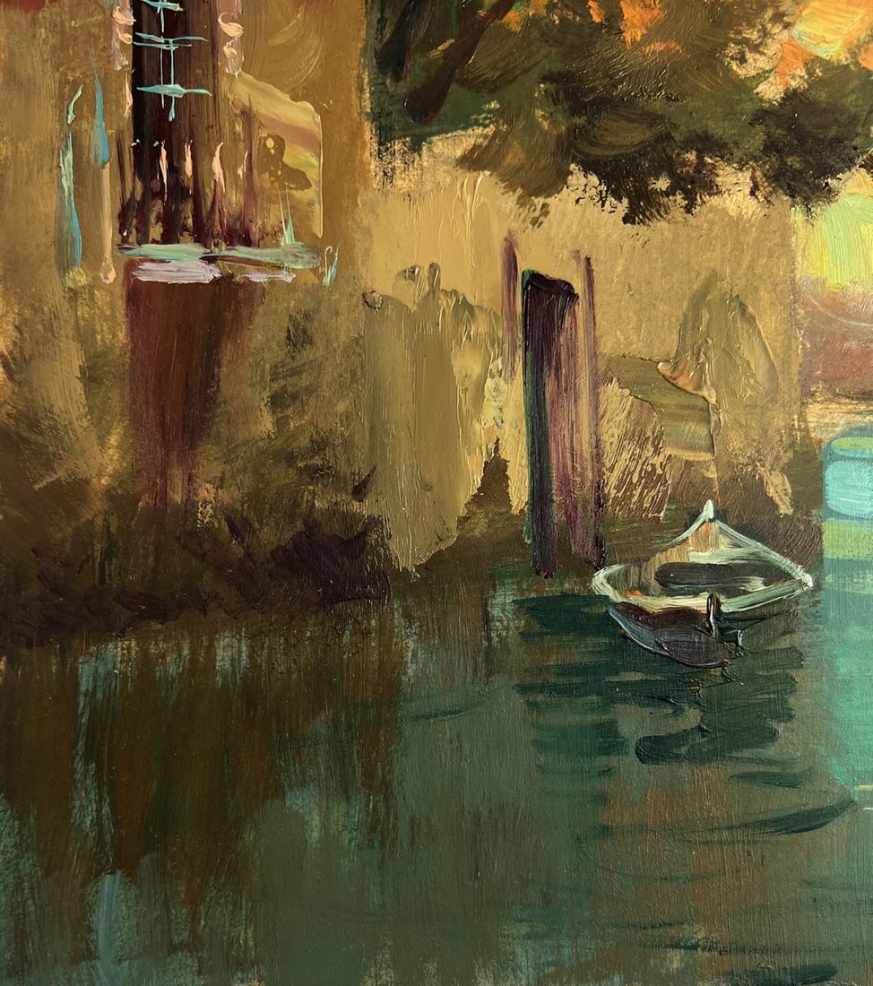 Oil painting Water channels of the city walls Yuriy Suprunchuk - 7