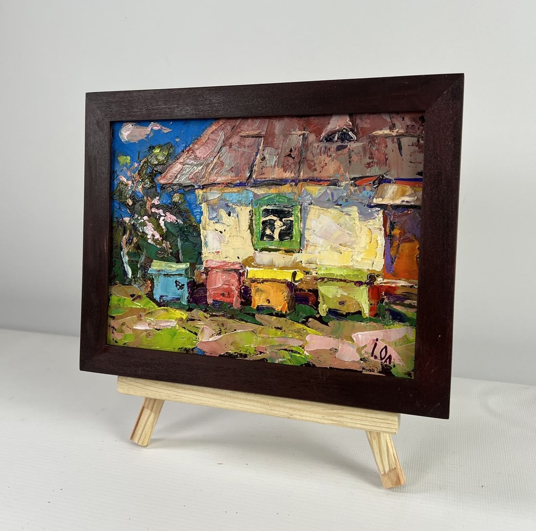 Oil painting Spring is coming to the yard Alex Kalenyuk - 2