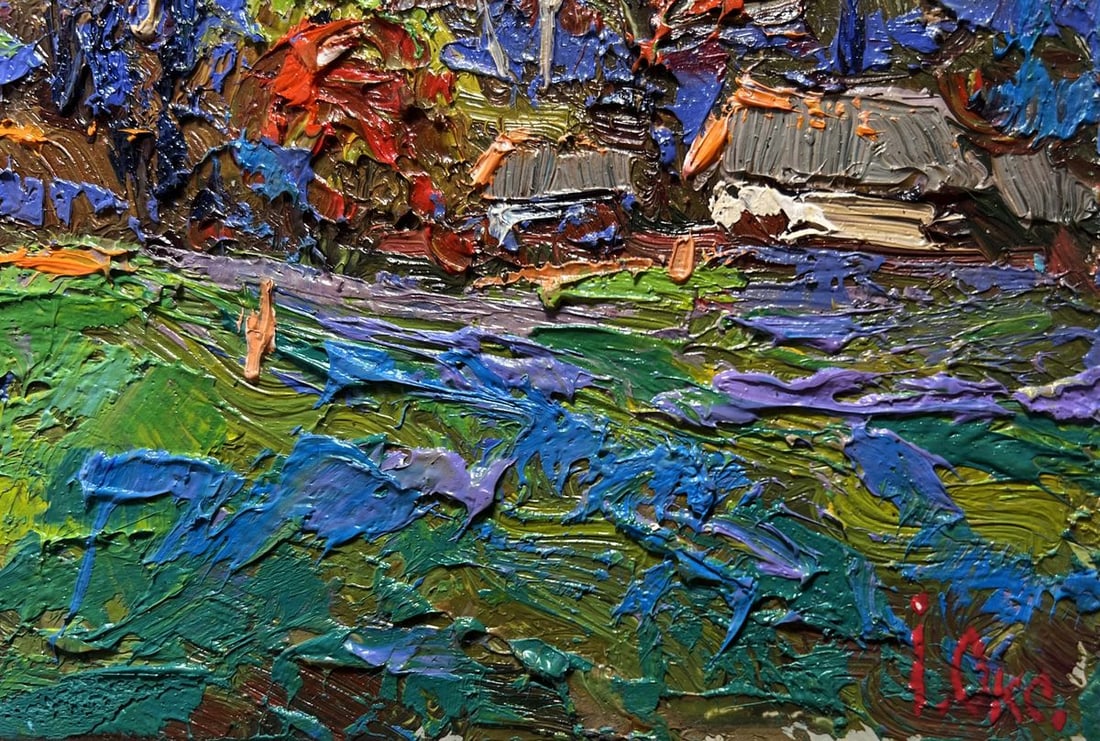 Oil painting Village freedom and relaxation Oksana Kalenyuk - 9