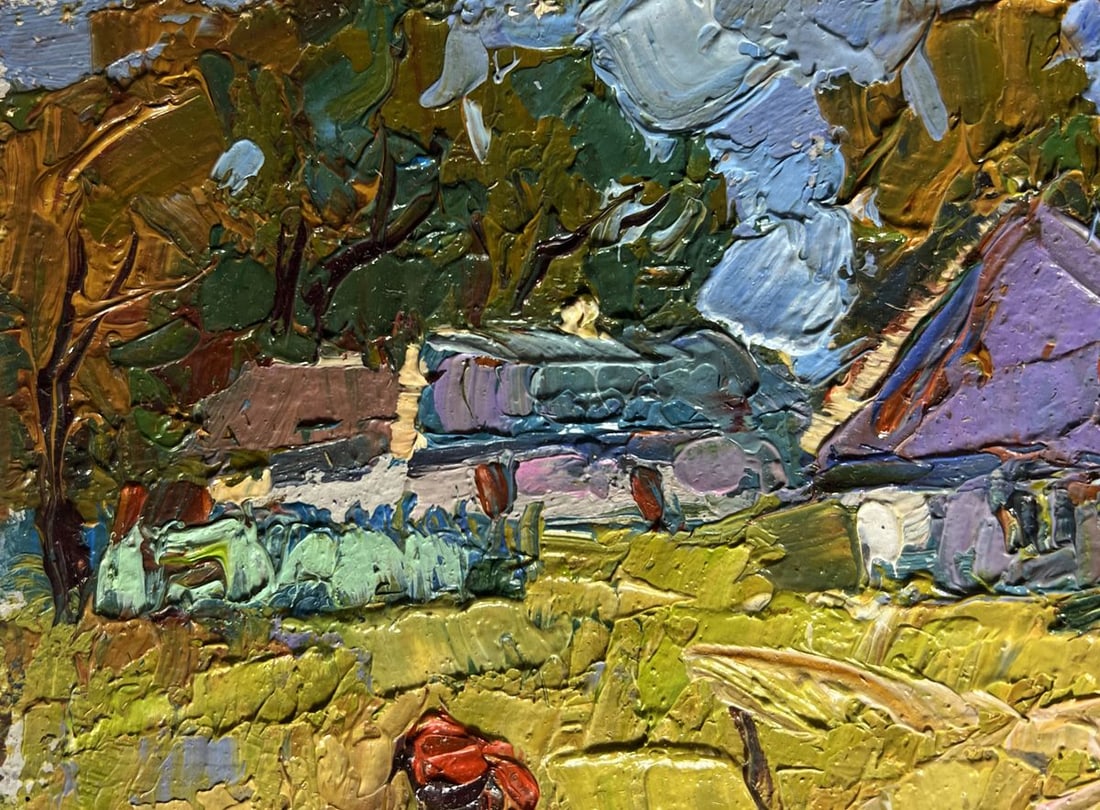 Oil painting Autumn has come to the village Oksana Kalenyuk - 5