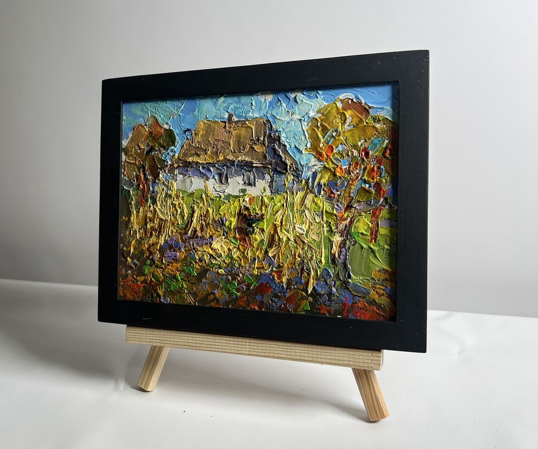Oil painting Autumn gardening time Alex Kalenyuk - 2