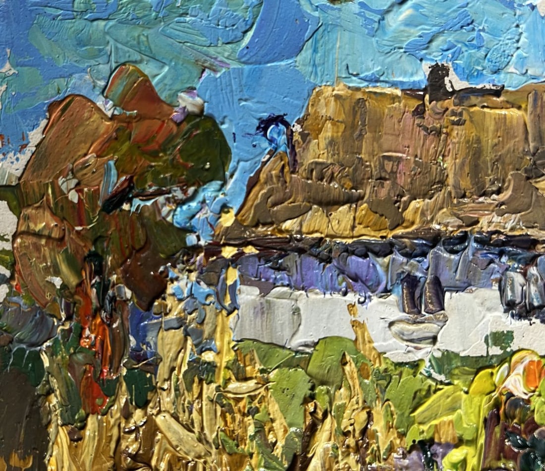 Oil painting Autumn gardening time Alex Kalenyuk - 6