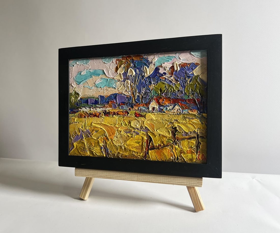 Oil painting Hot sunny day in the village Alex Kalenyuk - 2