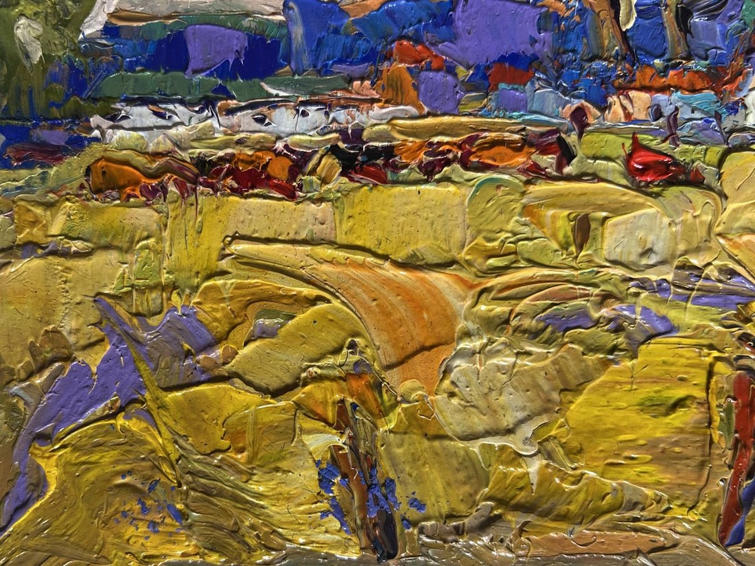 Oil painting Hot sunny day in the village Alex Kalenyuk - 7