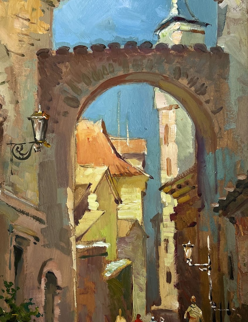 Oil painting Old street of the city Yuriy Suprunchuk - 9