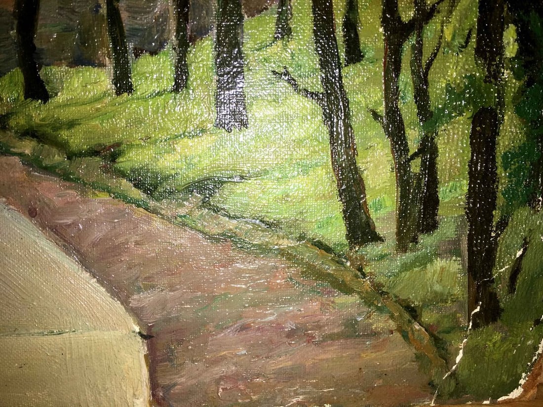 Stone arbor oil painting Lednev Dmitry - 6