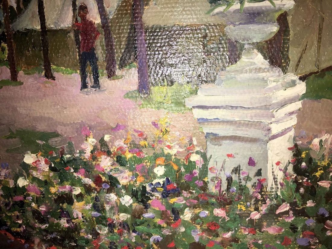 Tourist gathering oil painting Lednev Dmitry - 2